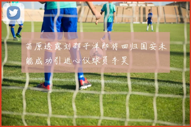 苗原透露刘邵子洋即将回归国安未能成功引进心仪球员李昊